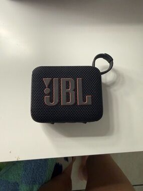 JBL Compact Portable Speaker in Black with Orange Trim